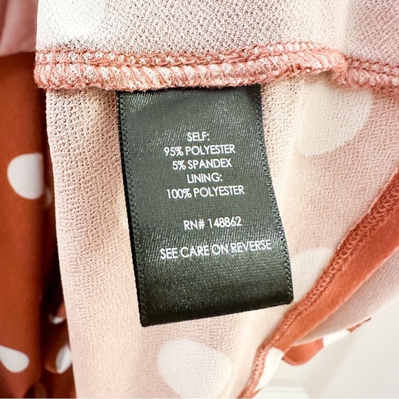 Torrid Mini Studio Knit Skater Dress Mauve Brown Polka Dot sz 3X - Picture 10 of 10